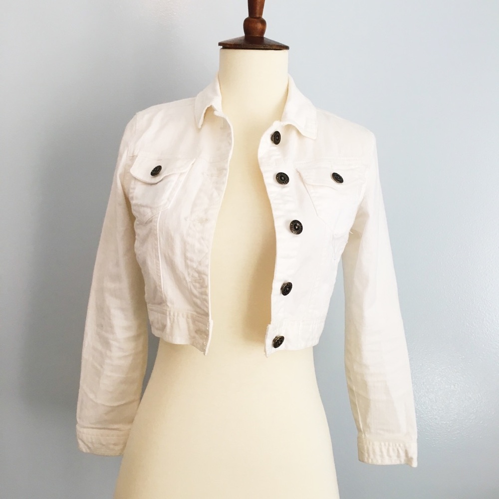 White jean jacket